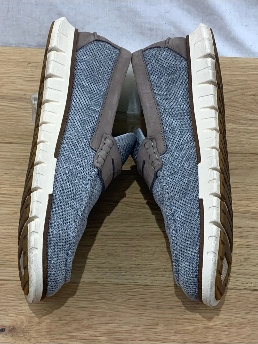 Cole Haan Zerogrand Remastered Stitchlite Penny Loafers Gray Mens 9.5 M